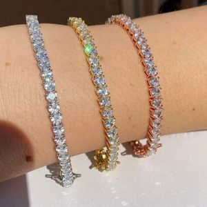 Real Solid Silver Tennis Bracelet Heart Shaped 7”